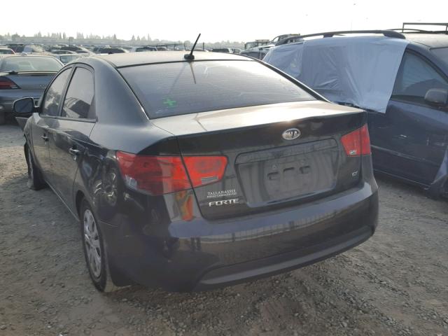 KNAFU4A27B5424901 - 2011 KIA FORTE EX BLACK photo 3