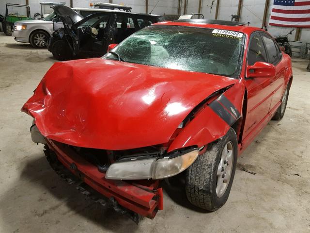 1G2WP52K5WF298556 - 1998 PONTIAC GRAND PRIX RED photo 2