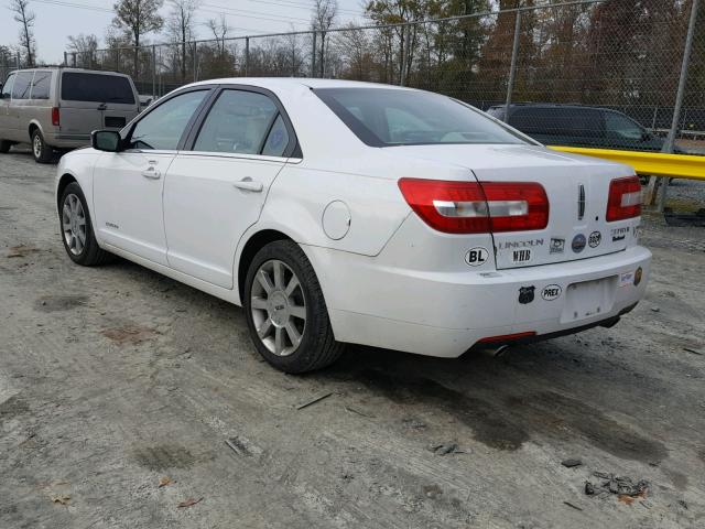 3LNHM26166R633626 - 2006 LINCOLN ZEPHYR WHITE photo 3