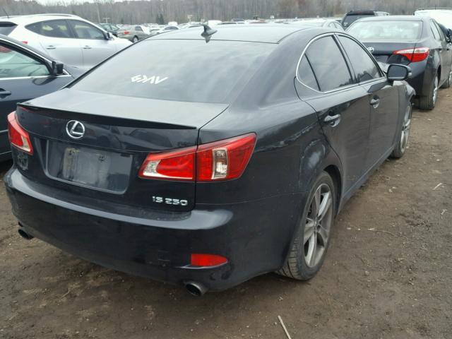 JTHBF5C22B5144686 - 2011 LEXUS IS 250 BLACK photo 4