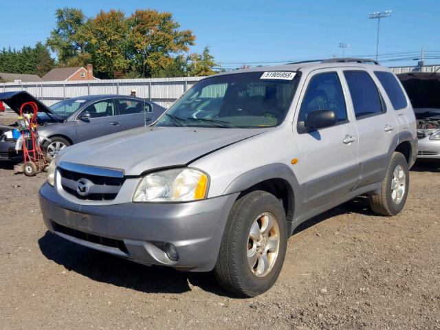 4F2YU08122KM36828 - 2002 MAZDA TRIBUTE LX SILVER photo 2