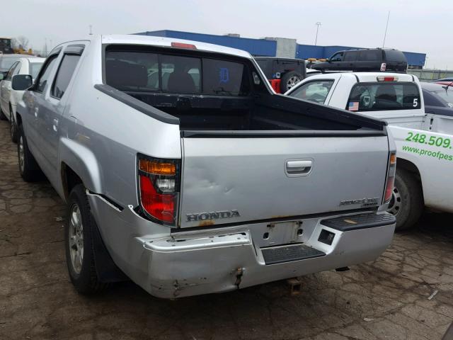 2HJYK16456H565101 - 2006 HONDA RIDGELINE GRAY photo 3