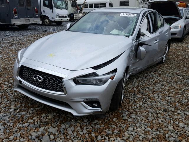 JN1EV7AP7JM365610 - 2018 INFINITI Q50 LUXE SILVER photo 2