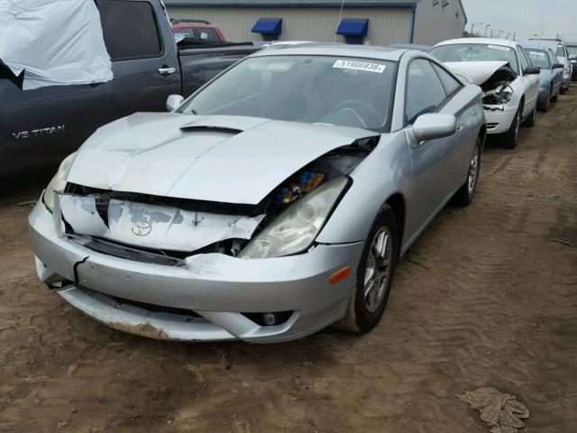 JTDDR32T540174779 - 2004 TOYOTA CELICA GT GRAY photo 2