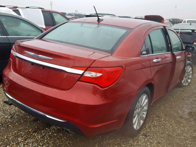 1C3CCBCG7DN525823 - 2013 CHRYSLER 200 LIMITE BURGUNDY photo 4