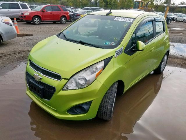 KL8CB6S9XDC561101 - 2013 CHEVROLET SPARK LS GREEN photo 2