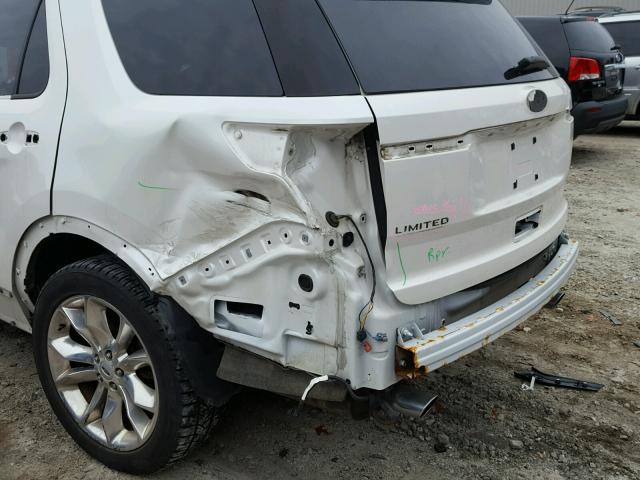 1FMHK8F89CGA10770 - 2012 FORD EXPLORER L WHITE photo 9