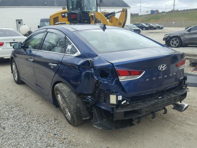 5NPE34AFXJH722989 - 2018 HYUNDAI SONATA SPO BLUE photo 3