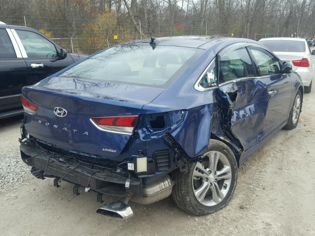 5NPE34AFXJH722989 - 2018 HYUNDAI SONATA SPO BLUE photo 4