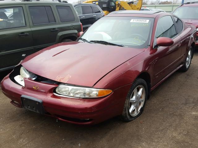 1G3NL12T01C275958 - 2001 OLDSMOBILE ALERO GL RED photo 2