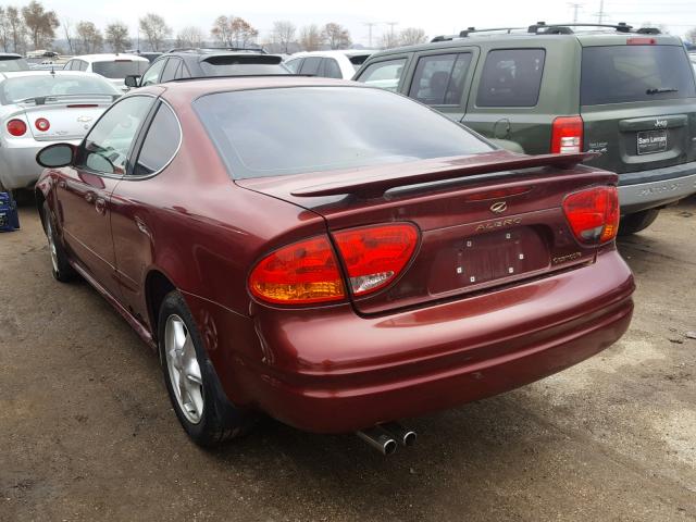 1G3NL12T01C275958 - 2001 OLDSMOBILE ALERO GL RED photo 3