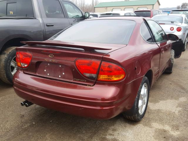 1G3NL12T01C275958 - 2001 OLDSMOBILE ALERO GL RED photo 4