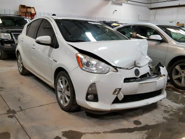 JTDKDTB36D1033204 - 2013 TOYOTA PRIUS C WHITE photo 1