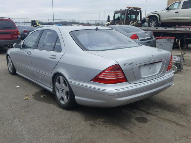 WDBNG75J33A372991 - 2003 MERCEDES-BENZ S 500 GRAY photo 3