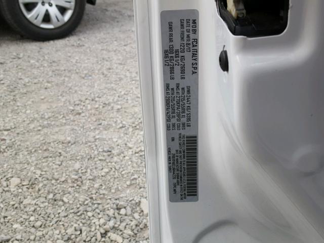 ZFBERFAB2J6H44220 - 2018 RAM PROMASTER WHITE photo 10