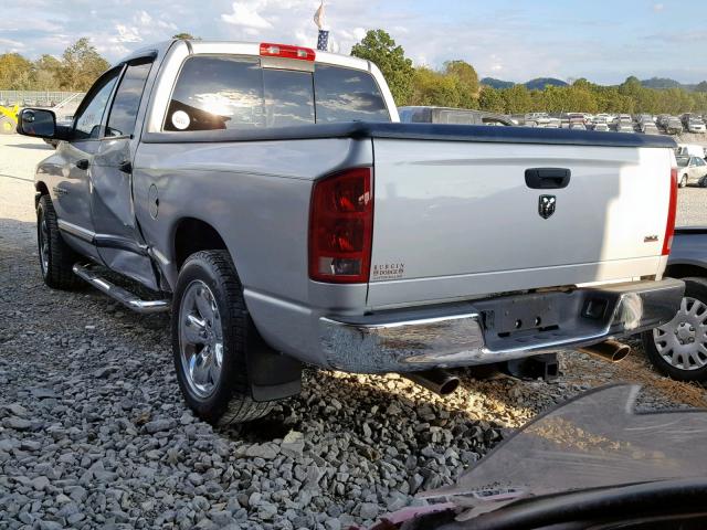 1D7HA18D35S159559 - 2005 DODGE RAM 1500 S SILVER photo 3