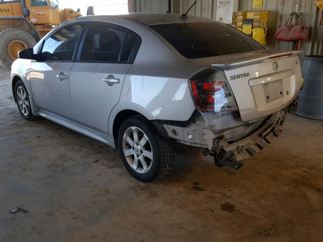 3N1AB6AP0BL616707 - 2011 NISSAN SENTRA 2.0 GRAY photo 3