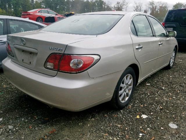 JTHBA30G945031906 - 2004 LEXUS ES 330 SILVER photo 4