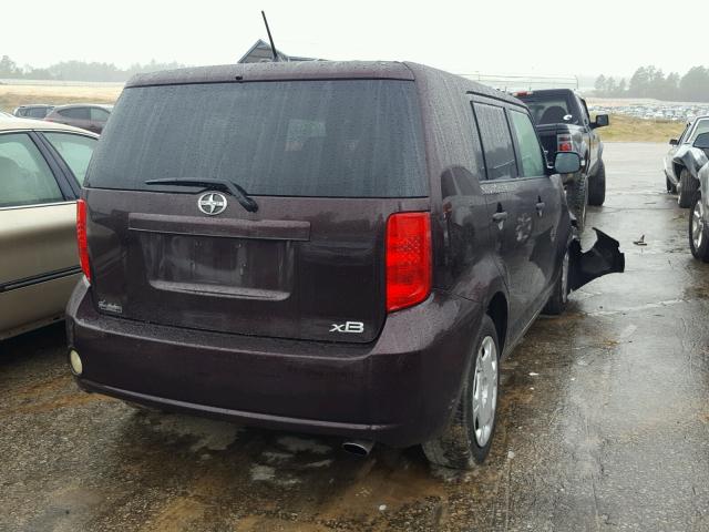 JTLKE50E181025888 - 2008 TOYOTA SCION XB Bordo foto 4