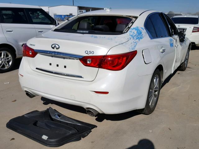 JN1CV7AP6GM202902 - 2016 INFINITI Q50 BASE WHITE photo 4