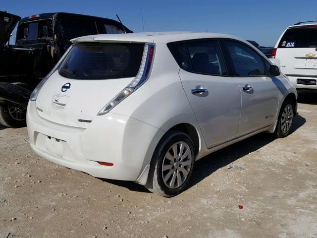 1N4AZ0CP8FC333675 - 2015 NISSAN LEAF S WHITE photo 4