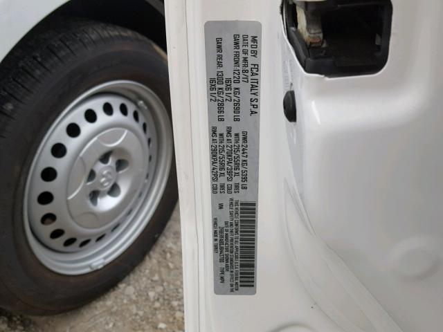 ZFBERFAB0J6H43700 - 2018 RAM PROMASTER 白色 照片 10