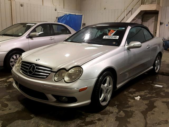 WDBTK75G74T030461 - 2004 MERCEDES-BENZ CLK 500 SILVER photo 2