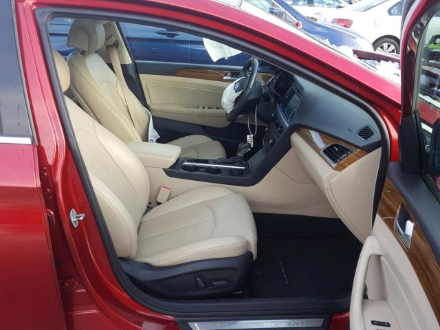 5NPE34AF2FH009317 - 2015 HYUNDAI SONATA SPO MAROON photo 5