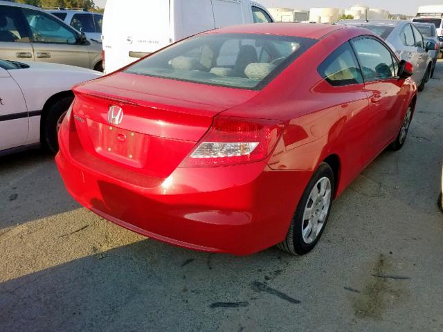 2HGFG3B86CH556292 - 2012 HONDA CIVIC EX RED photo 4