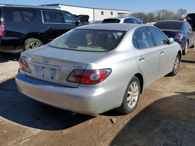 JTHBF30G536007757 - 2003 LEXUS ES 300 SILVER photo 4