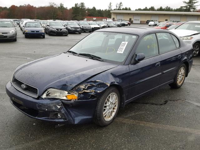 4S3BE635537210755 - 2003 SUBARU LEGACY L BLUE photo 2