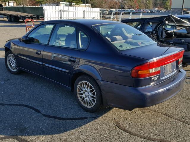 4S3BE635537210755 - 2003 SUBARU LEGACY L BLUE photo 3