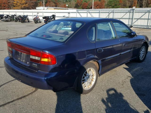 4S3BE635537210755 - 2003 SUBARU LEGACY L BLUE photo 4