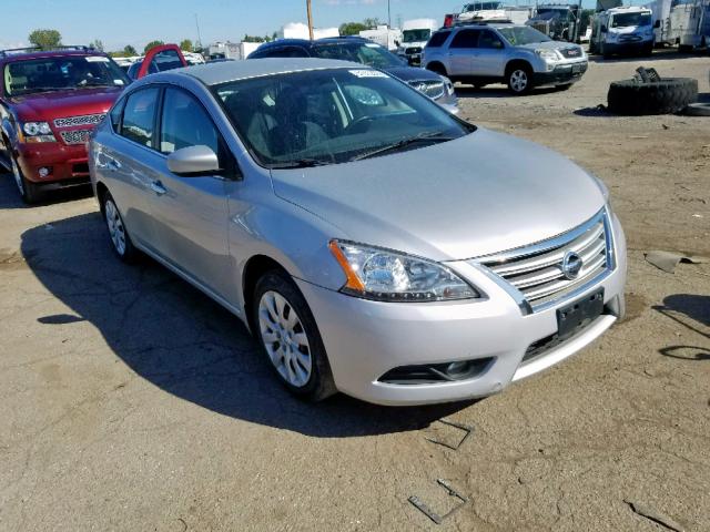 3N1AB7AP3DL667918 - 2013 NISSAN SENTRA S SILVER photo 1