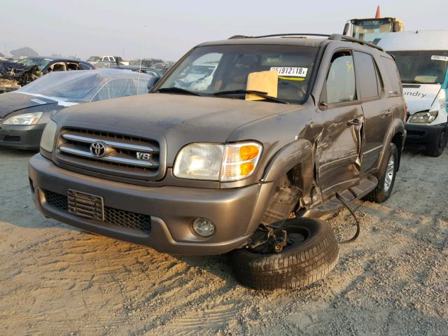 5TDZT38A54S233856 - 2004 TOYOTA SEQUOIA LI GRAY photo 2