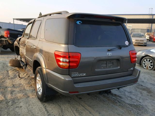 5TDZT38A54S233856 - 2004 TOYOTA SEQUOIA LI GRAY photo 3