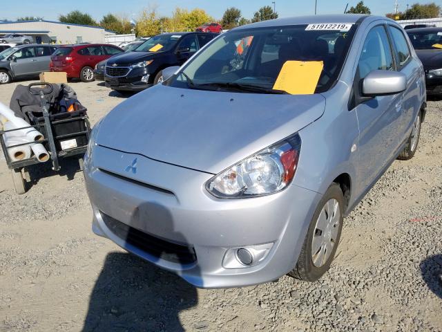 ML32A3HJ2FH009610 - 2015 MITSUBISHI MIRAGE DE SILVER photo 2