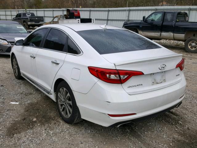 5NPE34AF4FH118894 - 2015 HYUNDAI SONATA SPO WHITE photo 3