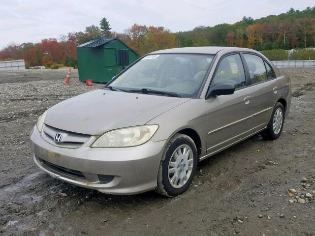 2HGES165X4H562225 - 2004 HONDA CIVIC LX TAN photo 2