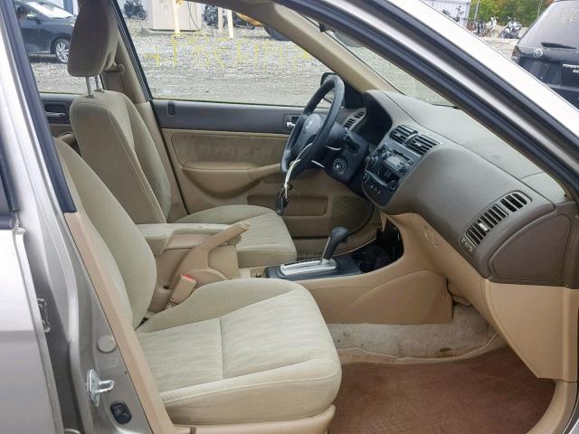 2HGES165X4H562225 - 2004 HONDA CIVIC LX TAN photo 5