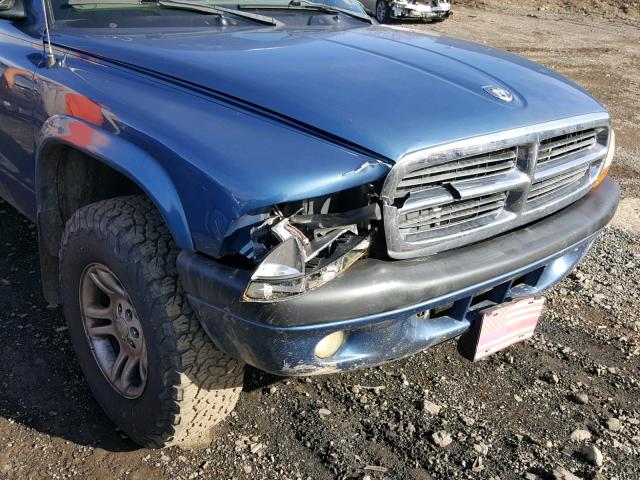 1D7HG32NX4S630696 - 2004 DODGE DAKOTA SPO BLUE photo 9