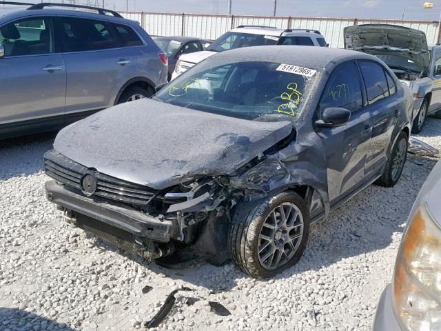 3VWLL7AJ8EM305722 - 2014 VOLKSWAGEN JETTA TDI GRAY photo 2