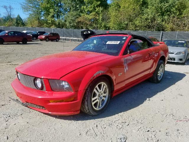 1ZVFT85HX55176611 - 2005 FORD MUSTANG GT RED photo 2
