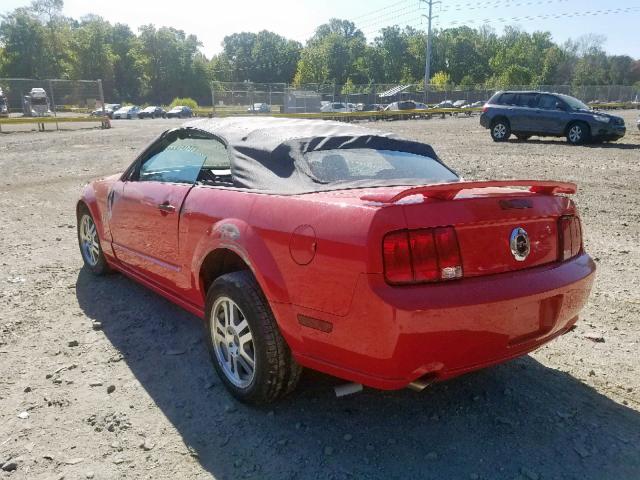 1ZVFT85HX55176611 - 2005 FORD MUSTANG GT RED photo 3