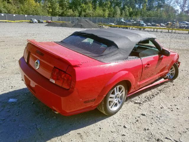 1ZVFT85HX55176611 - 2005 FORD MUSTANG GT RED photo 4