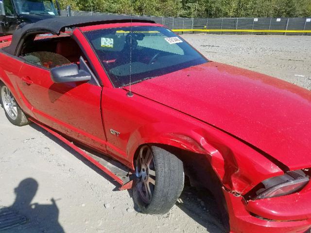 1ZVFT85HX55176611 - 2005 FORD MUSTANG GT RED photo 9
