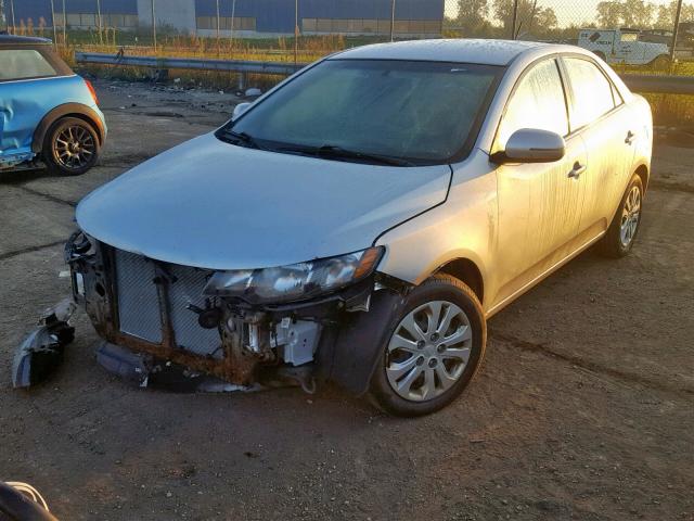 KNAFU4A21D5645509 - 2013 KIA FORTE EX SILVER photo 2