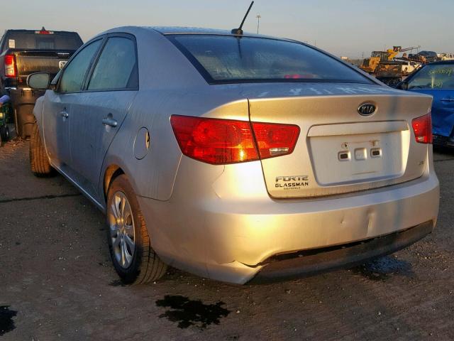 KNAFU4A21D5645509 - 2013 KIA FORTE EX SILVER photo 3