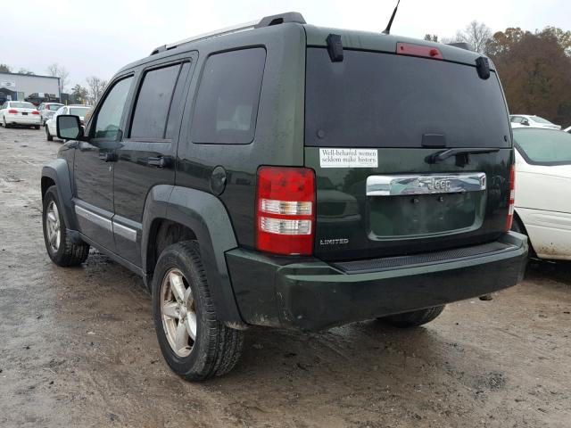 1J4PP5GK8BW530807 - 2011 JEEP LIBERTY LI GREEN photo 3