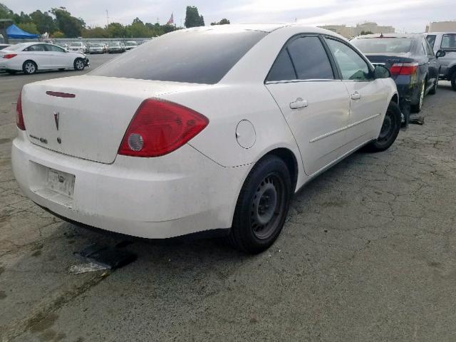 1G2ZF58B474192457 - 2007 PONTIAC G6 VALUE L WHITE photo 4